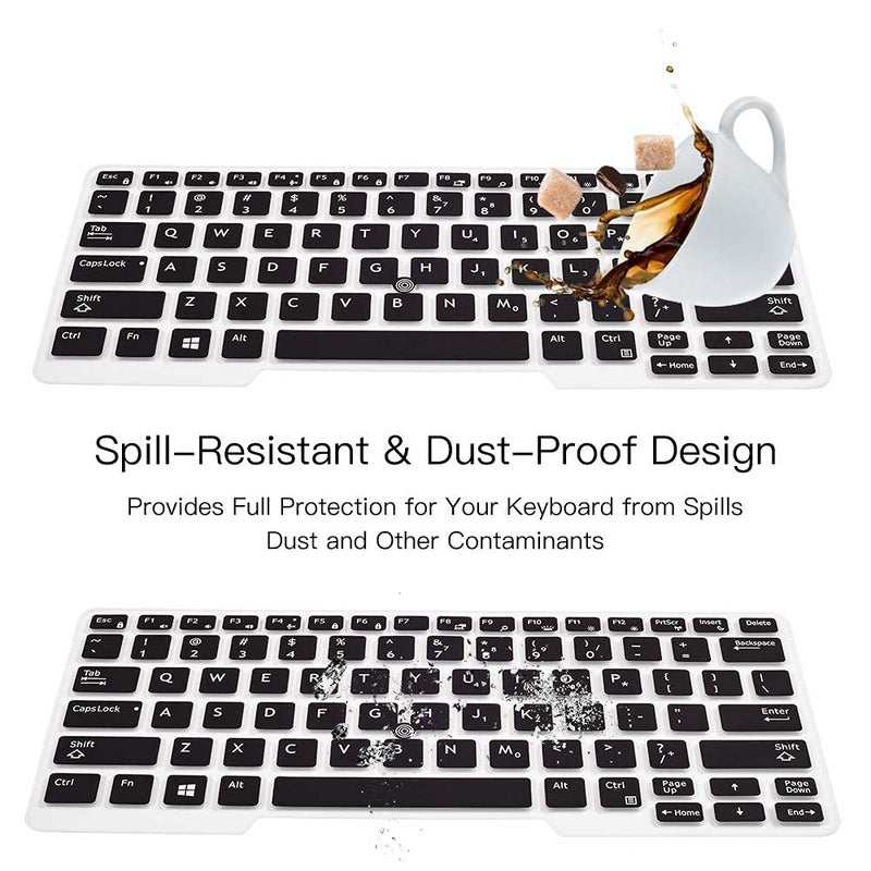 imComor Keyboard Cover for Dell Latitude E7450 E7470 E5470 E7480 5480 5490 5491 7490, Dell Latitude 3340 E3340 Laptop Keyboard Protector Ultra Thin Soft Keyboard Skin, Black (US Layout, with Pointing) - Image 5